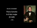 SCHUBERT Piano Sonata No. 7 in E-flat major (Op. 122 / D.568) Score