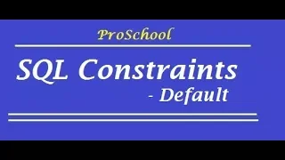 18 SQL Constraints DEFAULT