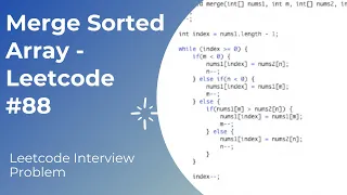 Merge Sorted Array Space and Time Complexity Leetcode Interview Problem