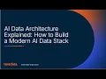 AI Data Architecture Explained How to Build a Modern AI Data Stack