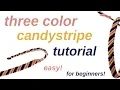 three color candystripe tutorial friendship bracelets