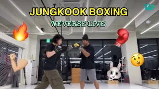  live 2023 02 11 jungkook boxing with his trainer bts weverse live
