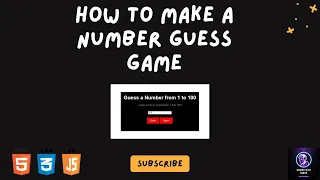 How to Make a Number Guessing Game with HTML CSS JavaScript JavaScript Tutorial