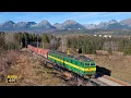Download Lagu Rail traffic in Slovakia - NP High Tatras mountains 1 Hour 4K railway scenic video