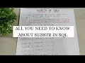 SUBSTR IN SQL WITH EXAMPLES MASTER IN SQL