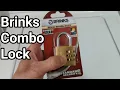 Brinks resettable combo lock how to set