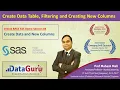 Create New Table New Column Lecture Writing DATA STEP Column in SAS BASE SAS TRAINING