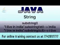 substring method in java how to get substring in java