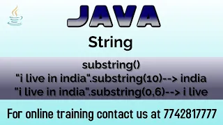 substring method in java how to get substring in java
