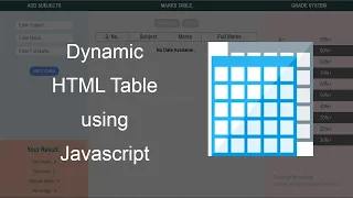 How to create Dynamic HTML Table using Javascript HTML Table