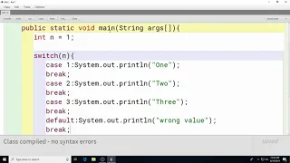 switch in java with bluej