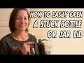 How to Easily Open a Stuck Bottle or Jar Lid Zero Waste Hack