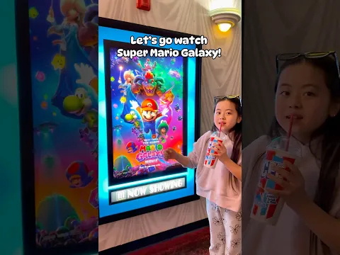 New Super Mario Galaxy Movie and Yoshi popcorn bucket at the theater! 🍿