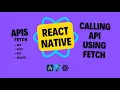 React Native API Calls Tutorial GET POST PUT DELETE REST API Guide with Fetch