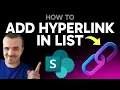 How to Add a Hyperlink in a SharePoint List Step by Step