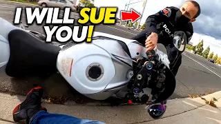BIKER GETS THROWN OFF MOTORCYCLE FOR NO REASON | BIKERS vs COPS 2026