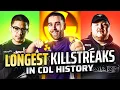 The Longest KILLSTREAKS in CDL HISTORY Hardpoint