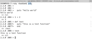 Lecture 2 Introduction to Interactive Ruby IRB