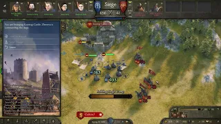 Leaving siege due to enemy forces does not pause between prompts allowing army to catch up