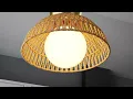 Bay Isle Home 1-Light Woven Rattan Dome Pendant Light Stylish Lighting for Any Room