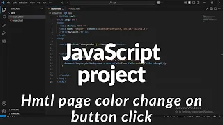 JavaScript Project html Body Color Change On Button Click JS Project Complete Code