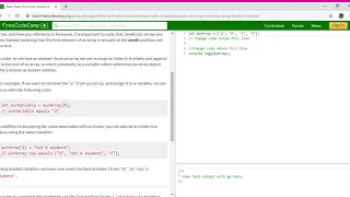 Basic Data Structures Access an Array s Contents Using Bracket Notation Learn freeCodeCamp Goog