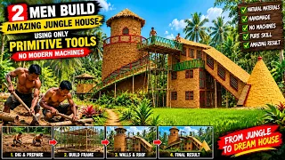 60 Days Building a Secret Jungle House With Primitive Tools