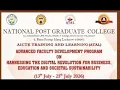 NPGC AICTE ATAL FDP 2026 Day 1 Session 1 Dr Arun Mohan Sherry Digital Transformation