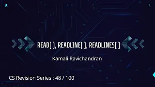 48 Text file reading read readline readlines method in python class 12 board revision series
