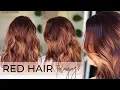 Red Hair Balayage - How to do a Foilayage while Covering Gray on a Redhead easy tutorial