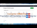 Codeigniter CRUD Project bootstrap 4 Pagination from database part 8
