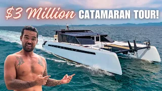 EXCLUSIVE TOUR: Diesel OUTBOARD ENGINES on a 60ft CATAMRAN! 🤯 – (Episode 357)