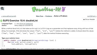 Java Practice It Exercise 10 4 doubleList ArrayList collections array list
