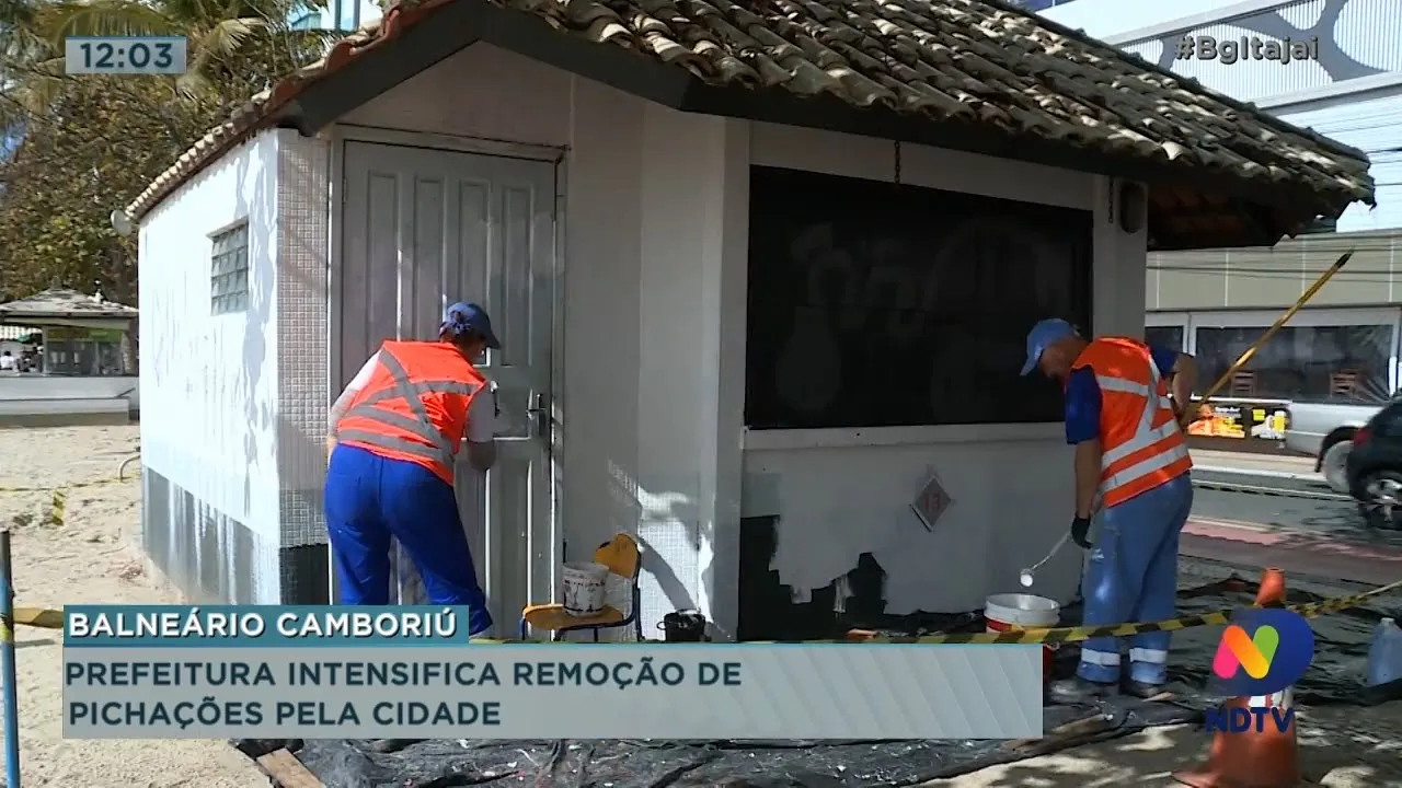 Prefeitura intensifica remoções de pichações em Balneário Camboriú