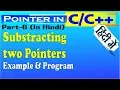Subtracting two pointers in in hindi urdu part-6