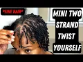 How to do mini Two strand twist on FINE Short natural hair