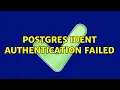 postgres ident authentication failed 2 Solutions