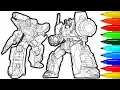 TRANSFORMERS Coloring Pages With Colored Markers For Young Children TRANSFORMERS Coloring Pages