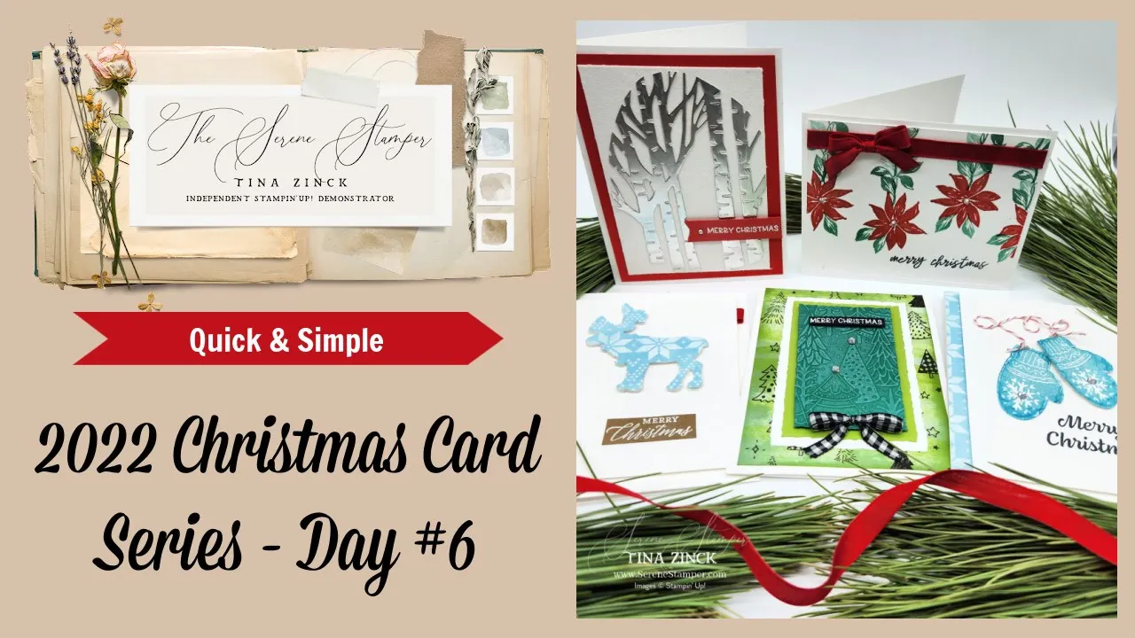 Christmas Card Series 2022 | Day 6 of 7 CLEAN & SIMPLE STAMPING