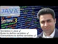 Lecture 3 - Variables in Java