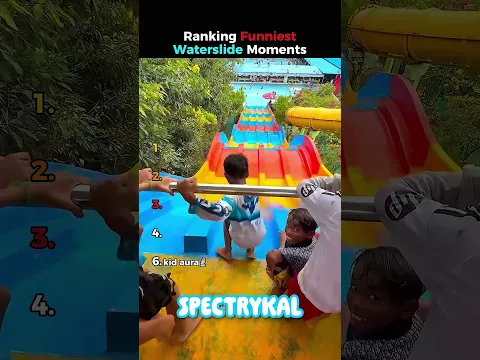 Ranking The Funniest Waterslide Fails Ever 😂 #shorts #waterslide