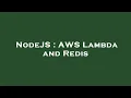 NodeJS AWS Lambda and Redis