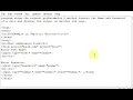 JSP program using the request getParameter method to enter the Name and Password