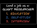 Become a Quantitative Researcher Quant Roadmap