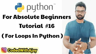 For Loops In Python Python Tutorials For Absolute Beginners In Hindi