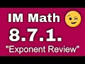 8th Grade Unit 7 Lesson 1 Exponent Review Illustrative Math Tutorial
