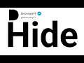 Hide Antonyms Opposite Words
