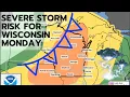 July 19th 2026 - Severe Weather Chances for Monday for SE Wisconsin