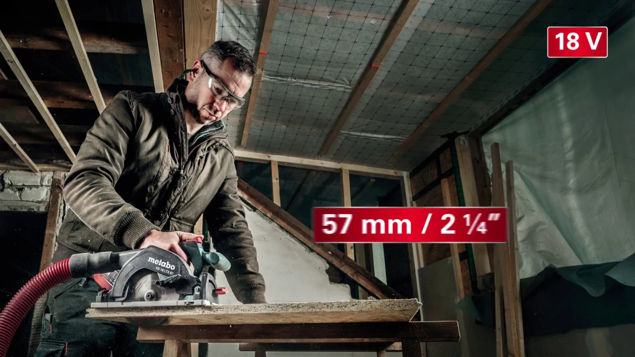 Пила дисковая аккумуляторная Metabo KS 18 LTX 57 1х3,5Ач LiHD+ЗУ ASC55
