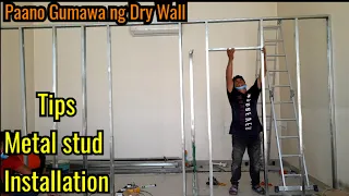 Metal Stud installation Fiber Cement board HARDIFLIX DIY Dry Wall Paano Gumawa ng Dry Wall